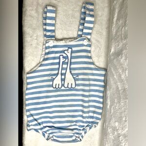 Carter’s Vintage Blue and White Striped Infant One Piece